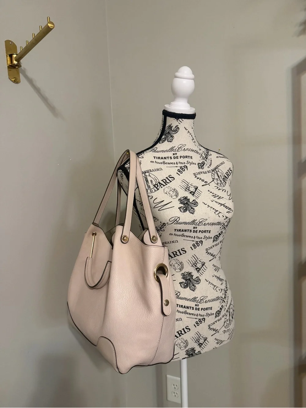 Sondra Roberts Squared Blush Vegan Leather Tote Shoulder & Top Handle Bag - Picture 14 of 16